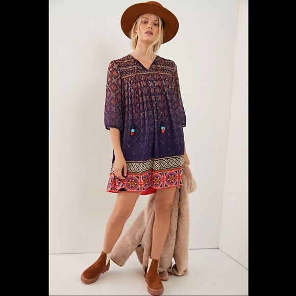 Anthropologie Corinna Tunic Dress Size SP - Picture 1 of 7
